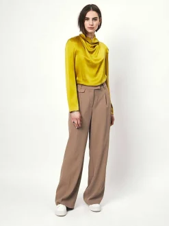 DANTE6 D6Ipsum Silk Drapey Top Shop