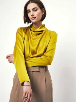 DANTE6 D6Ipsum Silk Drapey Top Shop