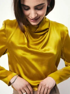 DANTE6 D6Ipsum Silk Drapey Top Shop
