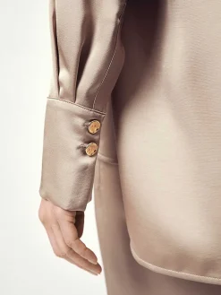 DANTE6 D6Louda Satin Long Shirt Hot