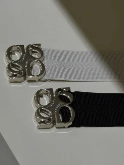 DANTE6 D6Motif Logo Tape Belt Gold Best Sale