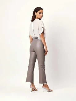 DANTE6 D6Nome Crp Flare Leren Broek Fashion