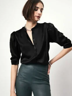 DANTE6 D6Pernaud Silk Smocked Blouse Best Sale
