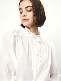 DANTE6 D6Rhea Sculped Lace Blouse New