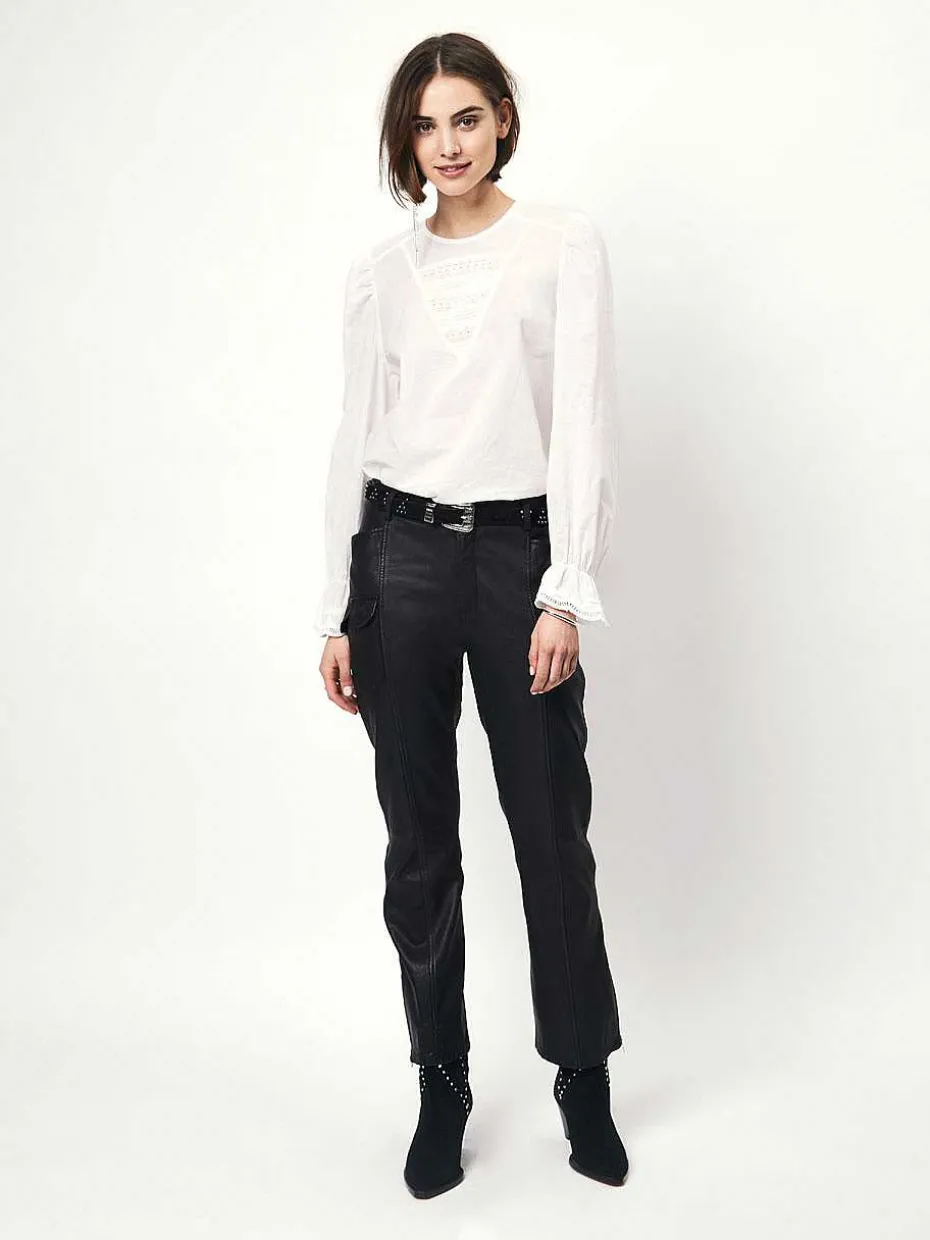 DANTE6 D6Shauna Smocked Lace Top Hot