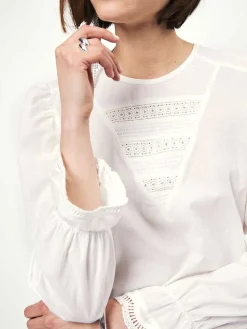 DANTE6 D6Shauna Smocked Lace Top Hot
