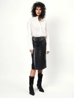 DANTE6 D6Yeva Leather Pencil Skirt Online