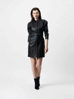 DANTE6 Rubek Leren Jurk New